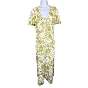 Gertrude Davenport Floral Terry Cloth Towel Coverup Dress Women’s Size Medium